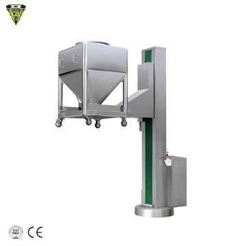 pharmaceutical fixed arm bin lifter elevator for bin